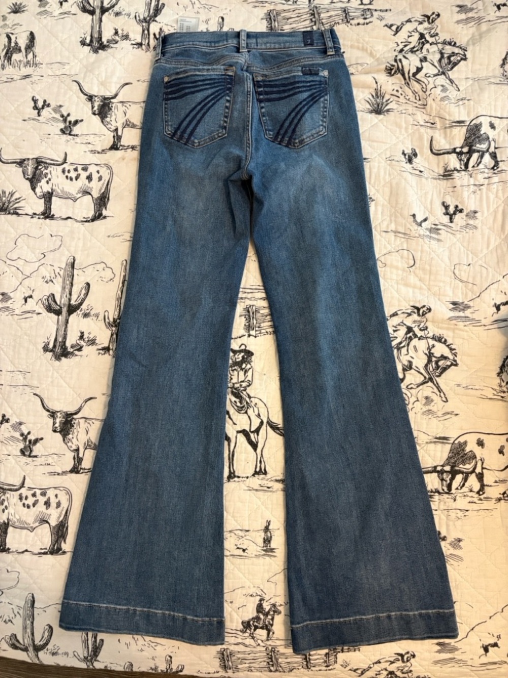 7 For All Mankind Dojo Womens Flare Jeans